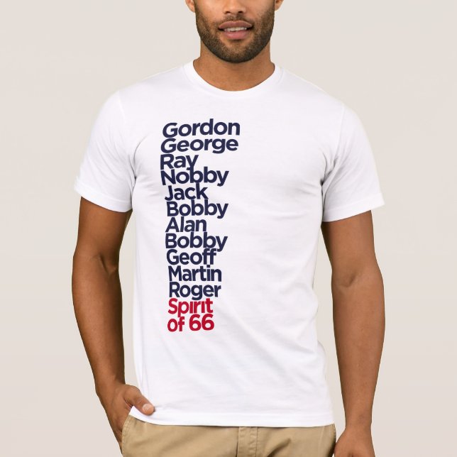 T-shirts Espírito de Inglaterra do branco 66 (Frente)