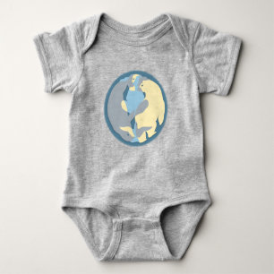 T-shirts Espírito do Bodysuit norte do bebê orgânico