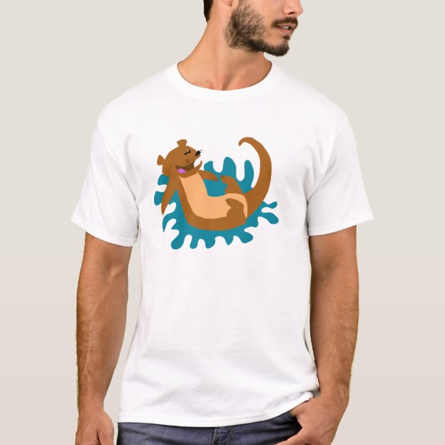 T-shirts Espirrando a lontra (Frente)