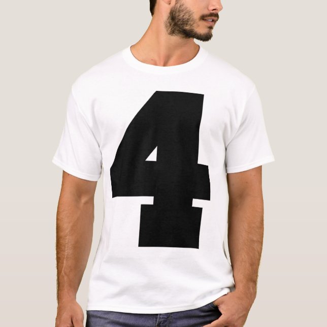 T-shirts Esporte do número 4 (impressão do frontside e da (Frente)