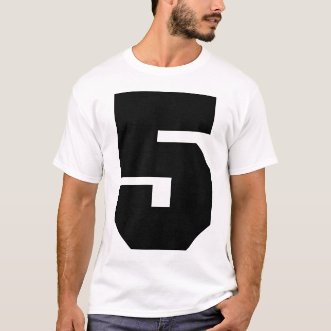 T-shirts Esporte do número 5 (Frente)