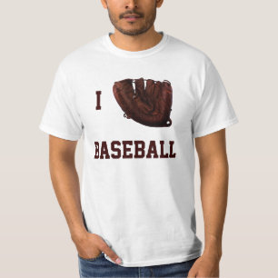 T-shirts Esportes Antigos, Eu Amo Beisebol, Eu Luso Beisebo