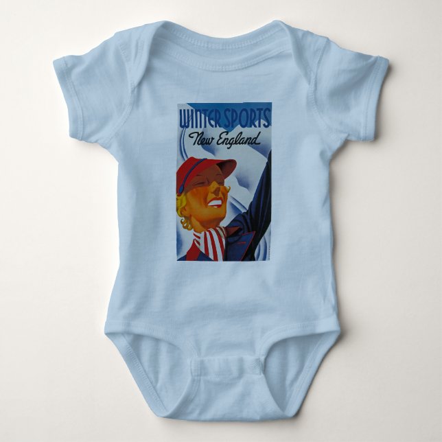 T-shirts Esportes de Inverno Nova Inglaterra (Frente)