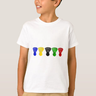 T-shirts esportes do shuttlecock do badminton