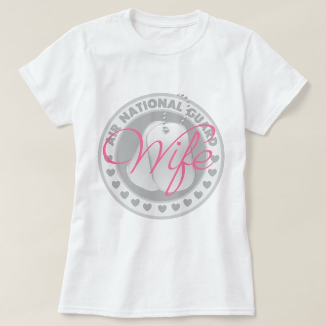 T-shirts Esposa da guarda nacional do ar (Frente do Design)