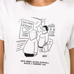 T-shirts Esposa diz que o marido está indo descida
