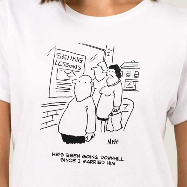 T-shirts Esposa diz que o marido está indo para a descida (Criador carregado)