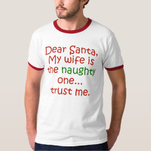 T-shirts Esposa impertinente do caro papai noel