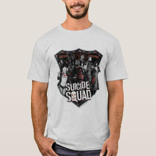 T-shirts Esquadrão Suicida Foto do Crachá do grupo
