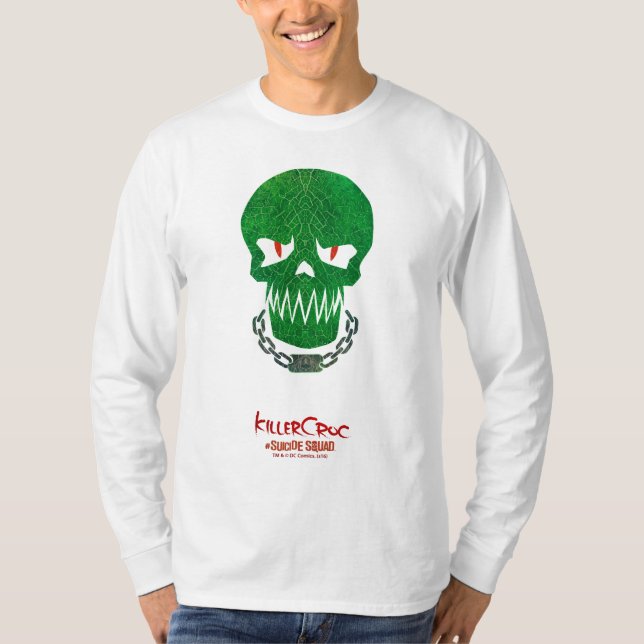 T-shirts Esquadrão Suicida | Ícone da cabeça da Killer Croc (Frente)