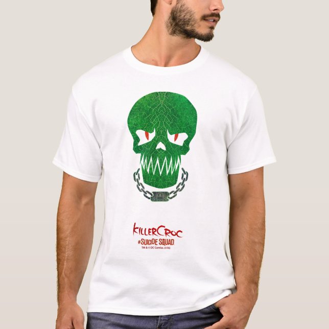 T-shirts Esquadrão Suicida | Ícone da cabeça da Killer Croc (Frente)