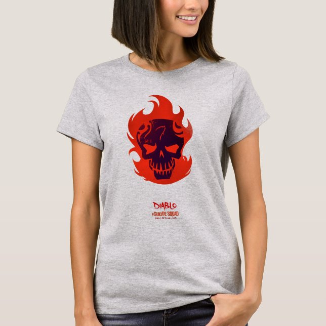 T-shirts Esquadrão Suicida | Ícone Diablo Head (Frente)