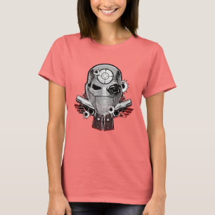 T-shirts Esquadrão Suicida Máscara de tiro morto e arma