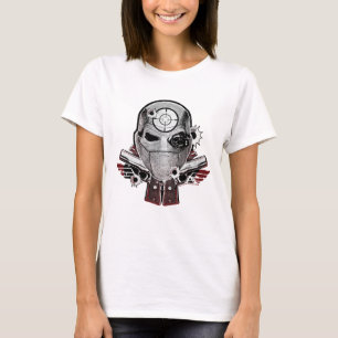 T-shirts Esquadrão Suicida Máscara de tiro morto e arma