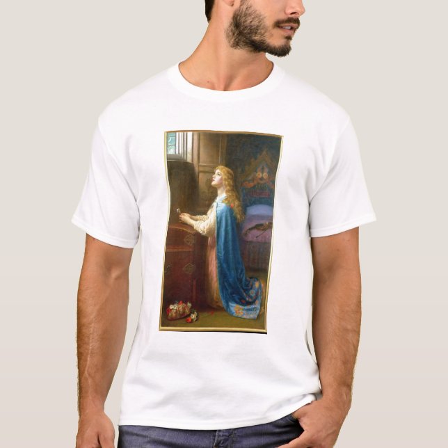 T-shirts "Esqueça-me não" (o óleo em canvas) (Frente)