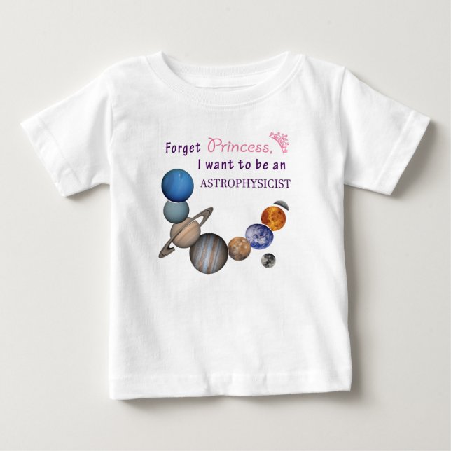 T-shirts Esqueça Princesa - Astrofísica (Frente)
