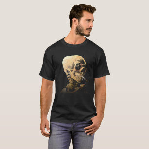 T-shirts Esqueleto com cigarro ardente - Van Gogh