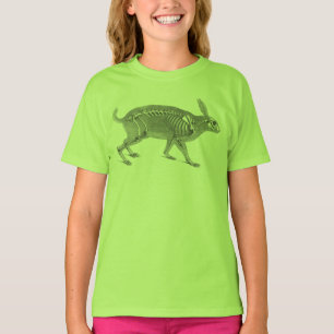 T-shirts Esqueleto de coelho assustador