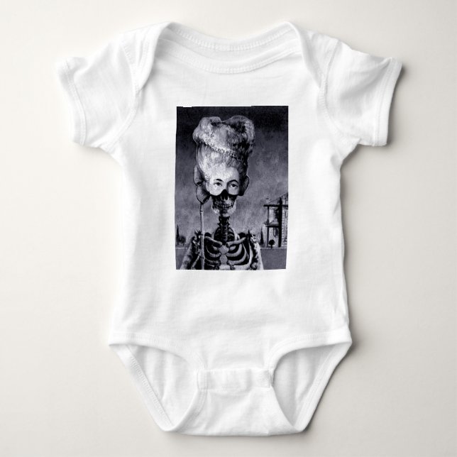 T-shirts Esqueleto de Halloween Mascarado Gótico (Frente)