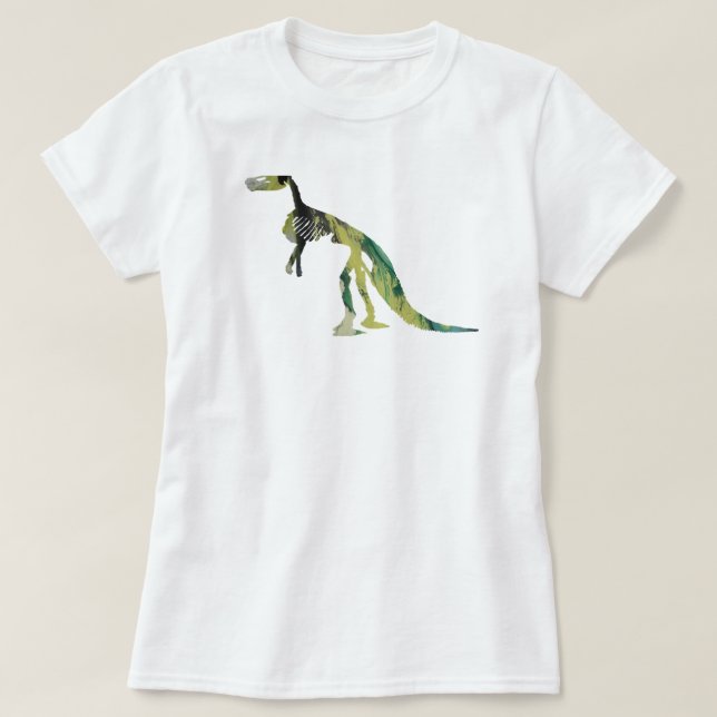 T-shirts esqueleto do claosaurus (Frente do Design)