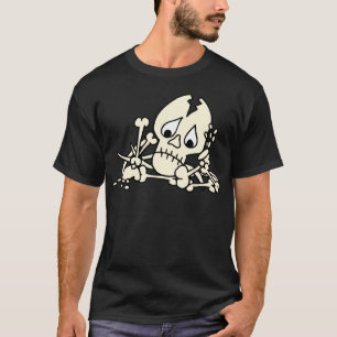 T-shirts Esqueleto dos ossos partidos de desenho