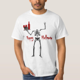 T-shirts Esqueleto Feliz Halloween Sem Cabeça
