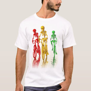 T-shirts Esqueletos que montam bicicletas