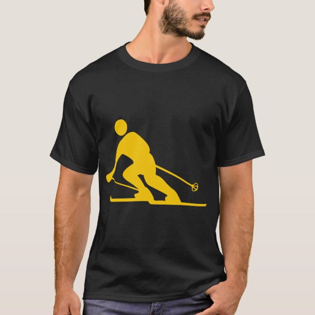 T-shirts Esqui - âmbar (Frente)