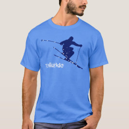 T-shirts Esqui azul da neve do Telluride