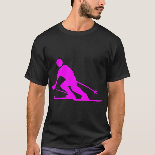 T-shirts Esqui - Magenta (Frente)