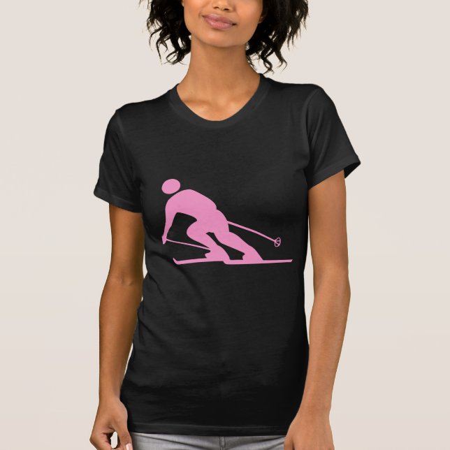 T-shirts Esqui - Rosa (Frente)