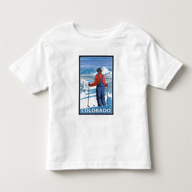 T-shirts Esquiador AdmiringColorado (Frente)