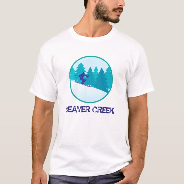 T-shirts Esquiador do Beaver Creek (Frente)
