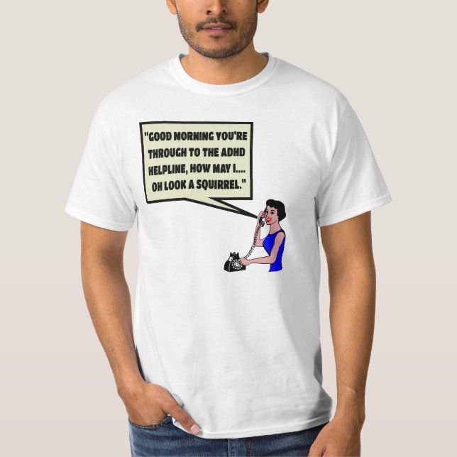 T-shirts Esquilo ADHD (Frente)