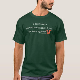 T-shirts Esquilo curto da capacidade de concentração
