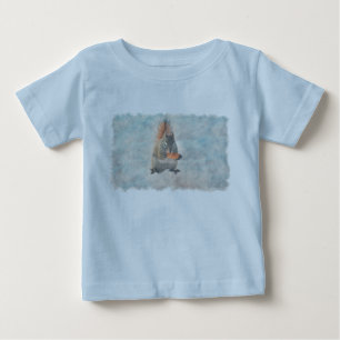 T-shirts Esquilo de inverno bonito com amendoim