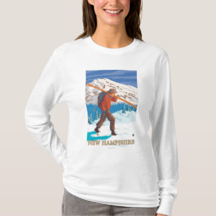 T-shirts Esquis novos do carregando de HampshireSkier