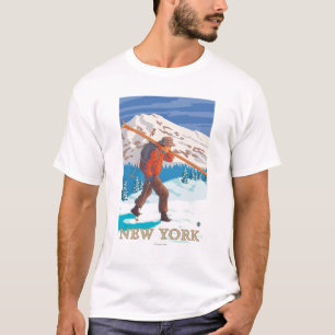 T-shirts Esquis novos do carregando de YorkSkier