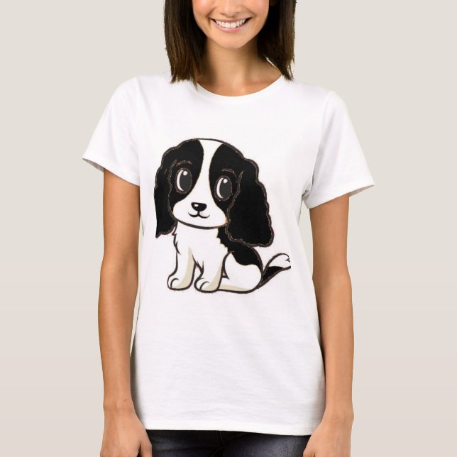 T-shirts ess black white cartoon (Frente)