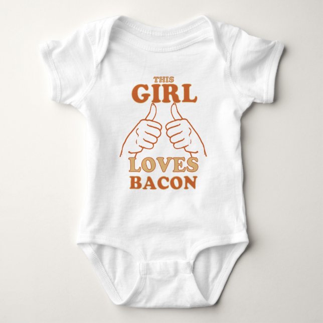 T-shirts Essa garota ama Bacon Bacon Love Idea (Frente)
