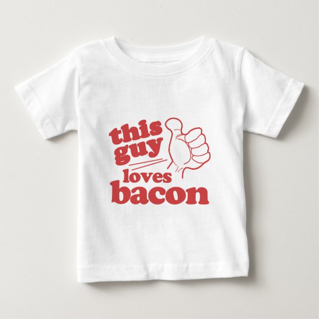 T-shirts Esta Cara ama Bacon (Frente)
