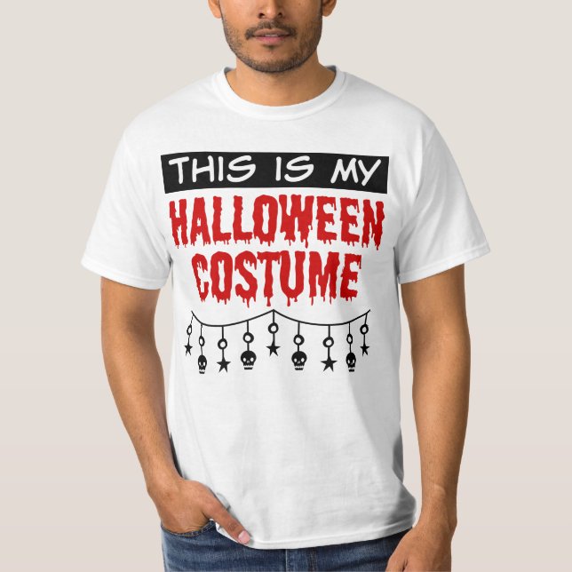 T-shirts Esta é a minha fantasia de Halloween Stars (Frente)