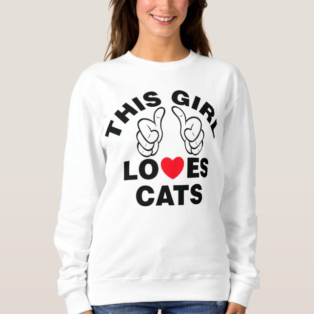 T-shirts Esta Menina Adora Gatos (Frente)