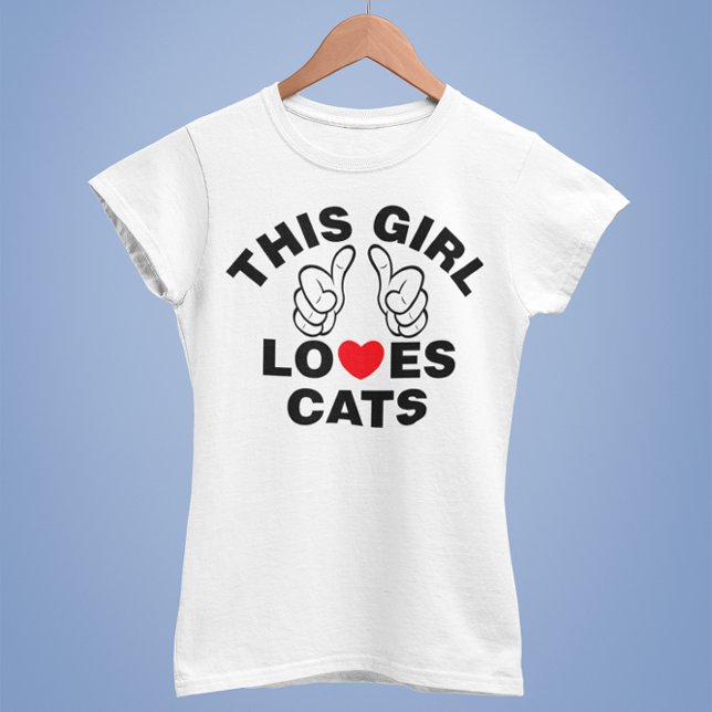 T-shirts Esta Menina Adora Gatos (Criador carregado)