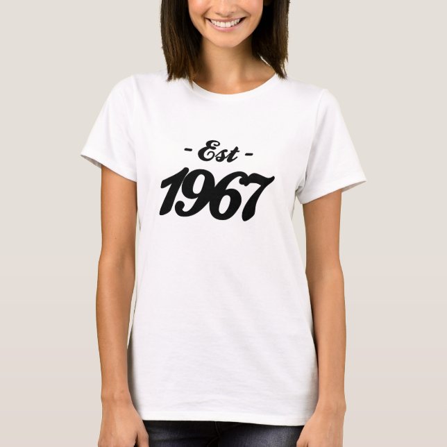 T-shirts estabelecido 1967 - aniversário (Frente)