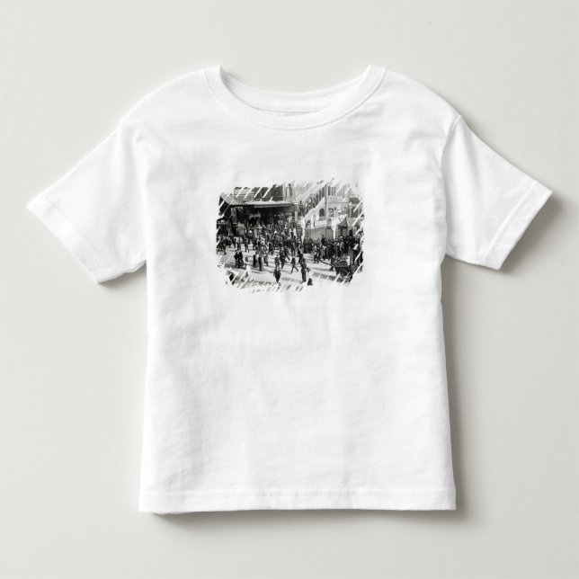 T-shirts Estação de comboio da rua larga, Londres, c.1890 (Frente)