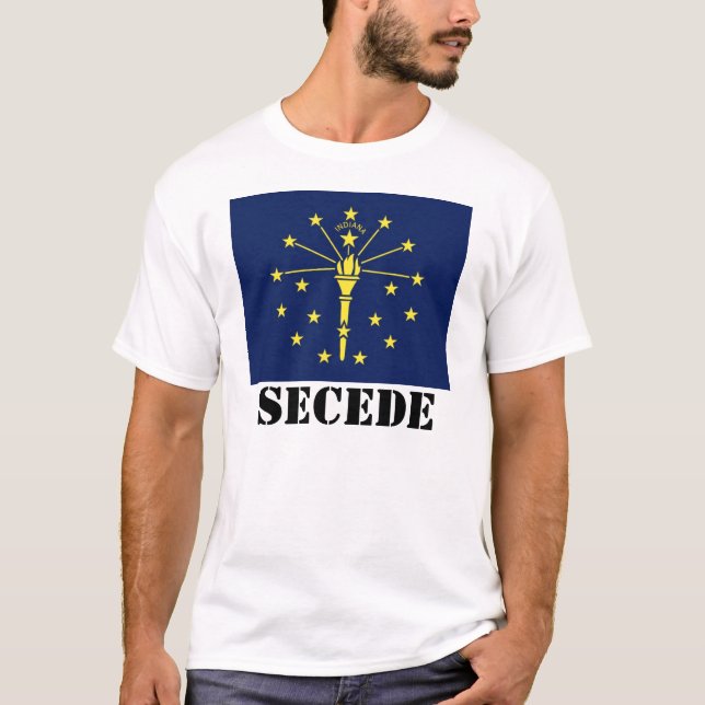 T-shirts estado-bandeira-indiana, SECEDE (Frente)