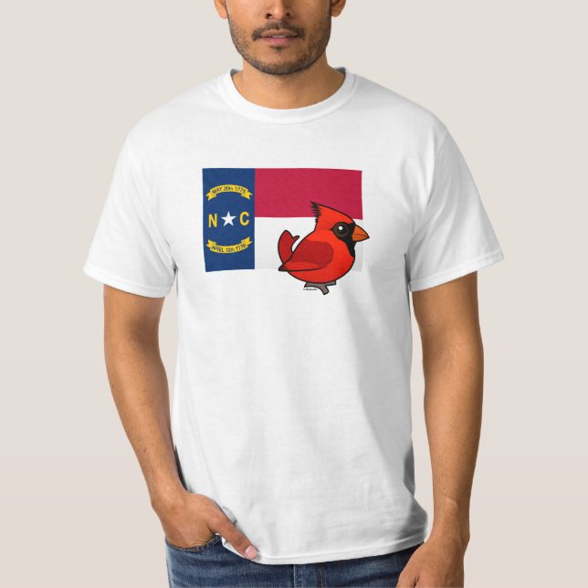 T-shirts Estado Birdorable de North Carolina (Frente)