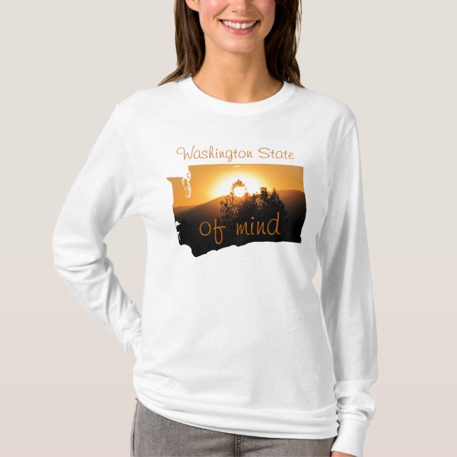 T-shirts Estado de espírito de Washington (Frente)