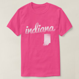 T-shirts Estado de Indiana no branco